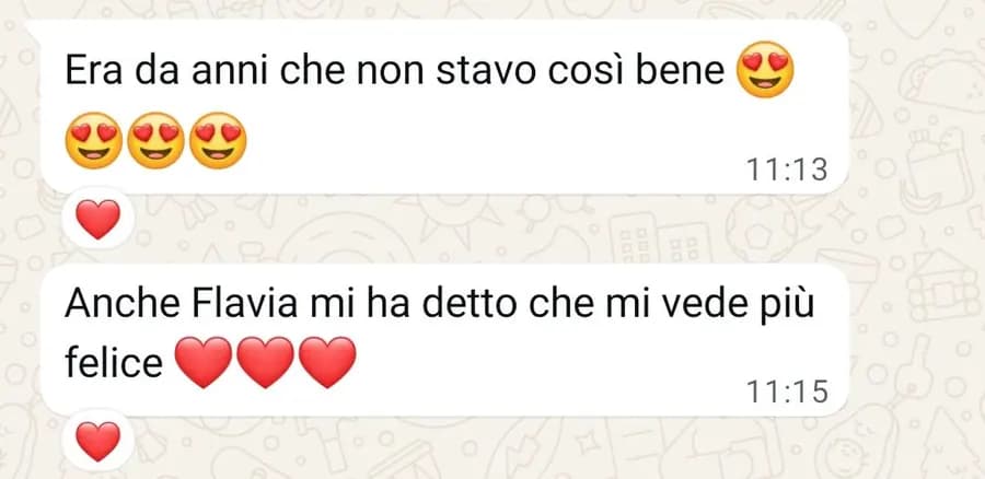 «Era da anni che non stavo così bene»