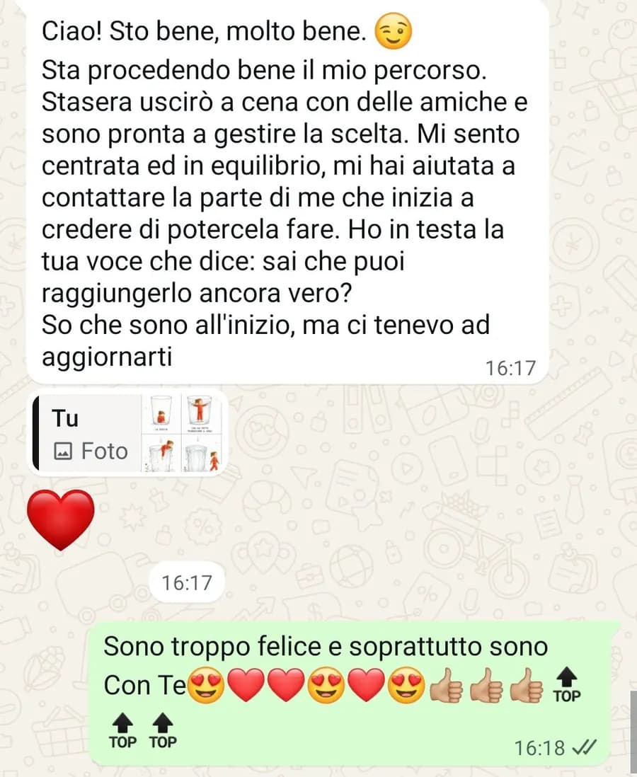 Centrata, in equilibrio, sicura di potercela fare